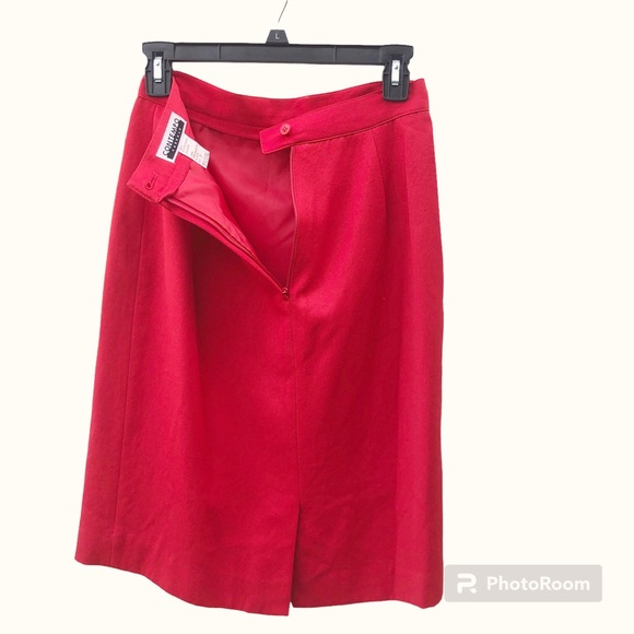 Vintage 80’s red A line skirt - Picture 3 of 5